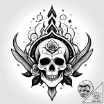 Javelin (the weapon) in mid-flight, trailing… – style Jagger Old – tattoo sketch (14.11.2025 01:52)