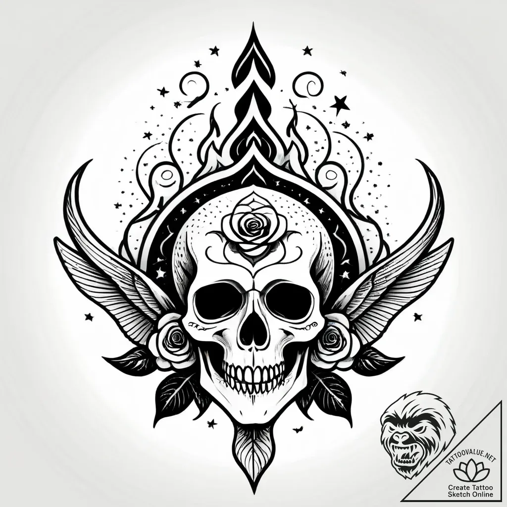 Javelin (the weapon) in mid-flight, trailing... - style Jagger Old - tattoo sketch (14.11.2025 01:52)