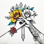 Tattoo sketch, guy and eep holding hands with… – style Jagger Old – tattoo sketch (14.11.2025 02:12)