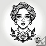 Child’s portrait, ink illustration for tattoo… – style Jagger Old – tattoo sketch (14.11.2025 03:12)