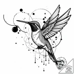 Tattoo sketch, thin outline of hummingbird wi… – style Jaeger Mini – tattoo sketch (14.11.2025 04:47)