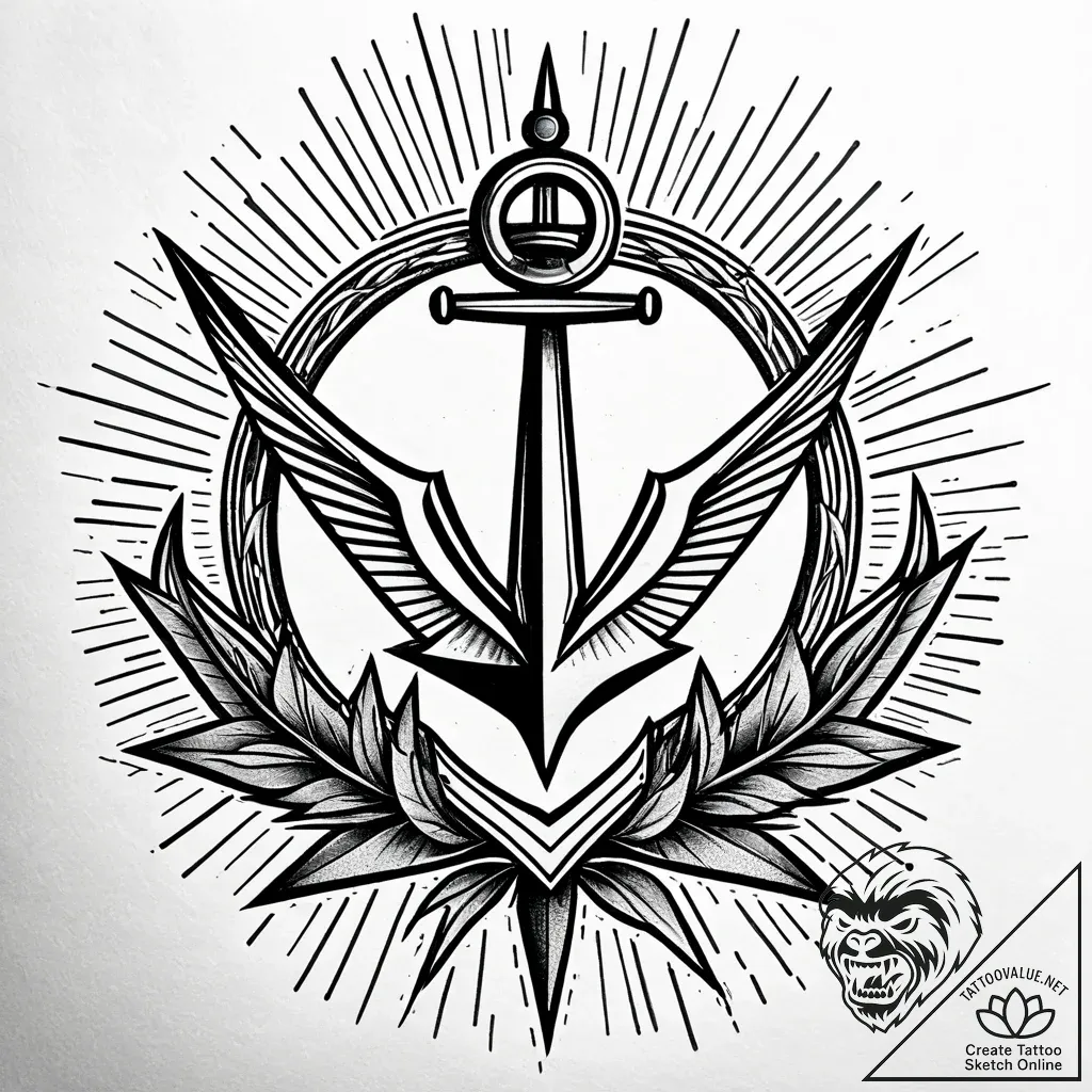Victory (symbol), tattoo drawing outline, cle... - style Jaeger Simple - tattoo sketch (14.11.2025 05:02)