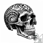 Skull – style Jaeger Mini – tattoo sketch (14.11.2025 05:27)