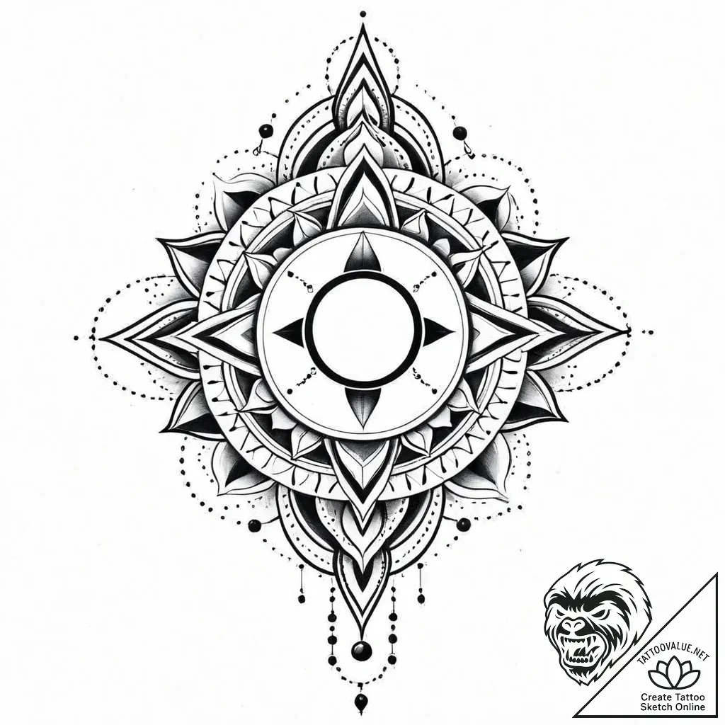 Eclipse blade forming through mist, tattoo fl... - style Jaeger Mini - tattoo sketch (14.11.2025 05:47)