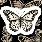 Monarch butterfly, representing transformatio… – style Flux Inscriptions – tattoo sketch (14.11.2025 06:17)