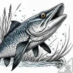 Pike – style Jaeger Simple – tattoo sketch (14.11.2025 07:02)