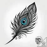 Peacock feather with the “eye” being a tiny,… – style Jagger Old – tattoo sketch (14.11.2025 07:32)