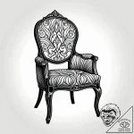 Mid-century modern chair, symbolizing classic… – style Jagger Old – tattoo sketch (14.11.2025 08:12)