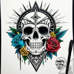 Eclipse shard in skeletal grip, tattoo drawin… – style Jaeger Simple – tattoo sketch (14.11.2025 08:22)