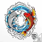 Koi twins chasing each other, tattoo sketch d… – style Jaeger Mini – tattoo sketch (14.11.2025 09:27)