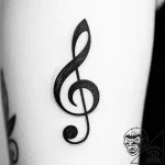 Treble clef, tattoo sketch design, minimalist… – style Flux Inscriptions – tattoo sketch (14.11.2025 09:37)