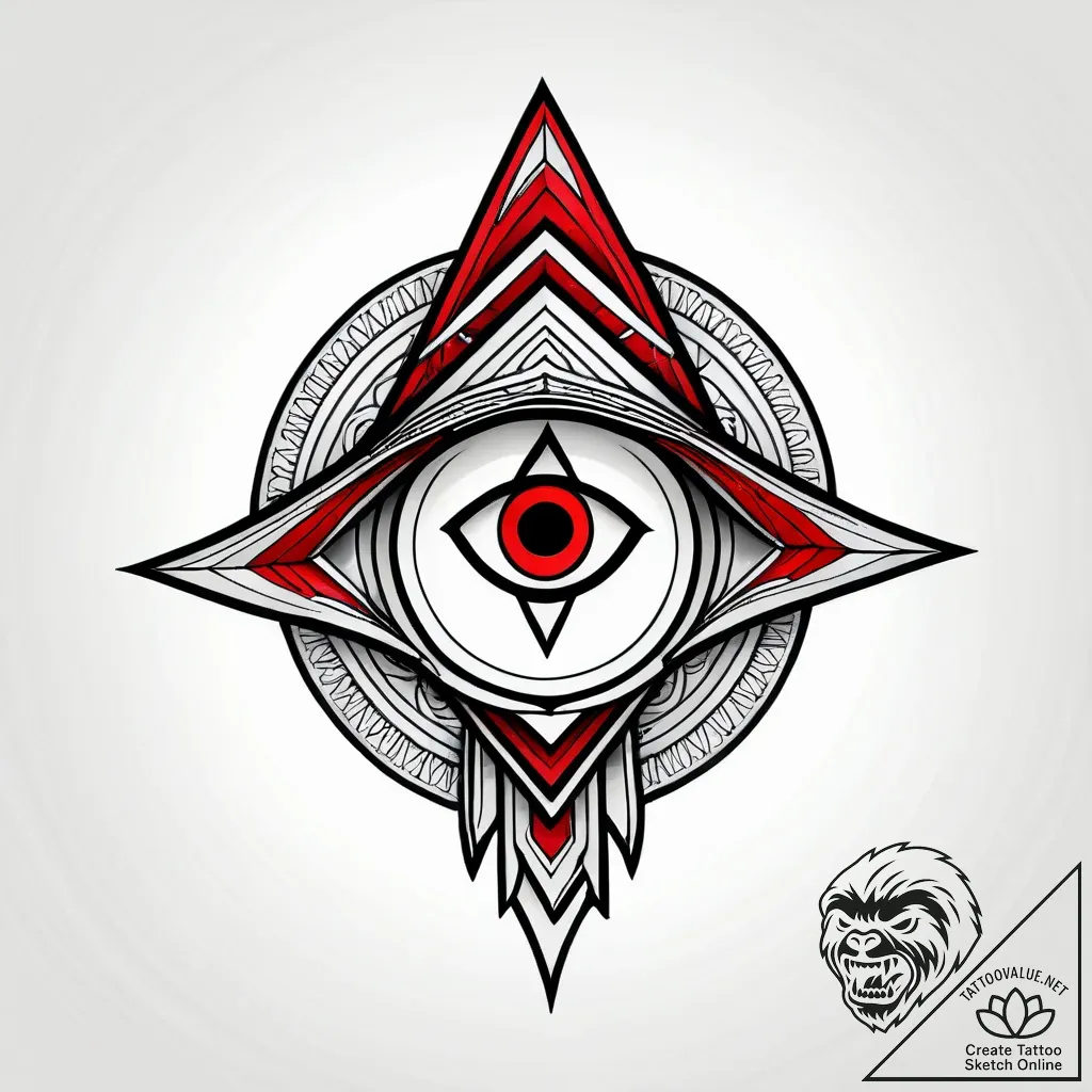 Security camera with a single, red, weeping e... - style Jagger Old - tattoo sketch (14.11.2025 09:52)