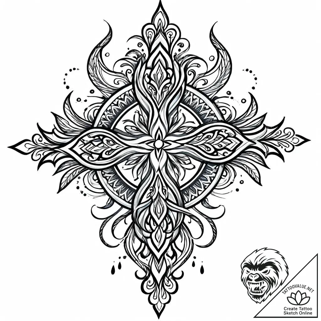Vodyanoy (water spirit), tattoo flash sheet d... - style Jaeger Mini - tattoo sketch (14.11.2025 10:06)