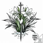 Snowdrop flower pushing through a patch of sn… – style Jaeger Mini – tattoo sketch (14.11.2025 10:27)