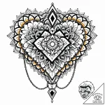 Black heart wrapped in chains, artistic tatto… – style Jaeger Mini – tattoo sketch (14.11.2025 11:06)