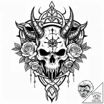 Kirin hoof on cracked sigil, tattoo sketch de… – style Jaeger Mini – tattoo sketch (14.11.2025 11:26)