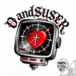 Radar screen with a heart on the blip, concep… – style Flux Inscriptions – tattoo sketch (14.11.2025 11:37)