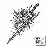 A powerful bolt cutter, strong,, concept art… – style Jaeger Mini – tattoo sketch (14.11.2025 12:06)