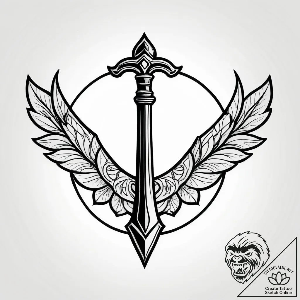 Gavel and sounding block, symbolizing judgmen... - style Jagger Old - tattoo sketch (14.11.2025 12:31)