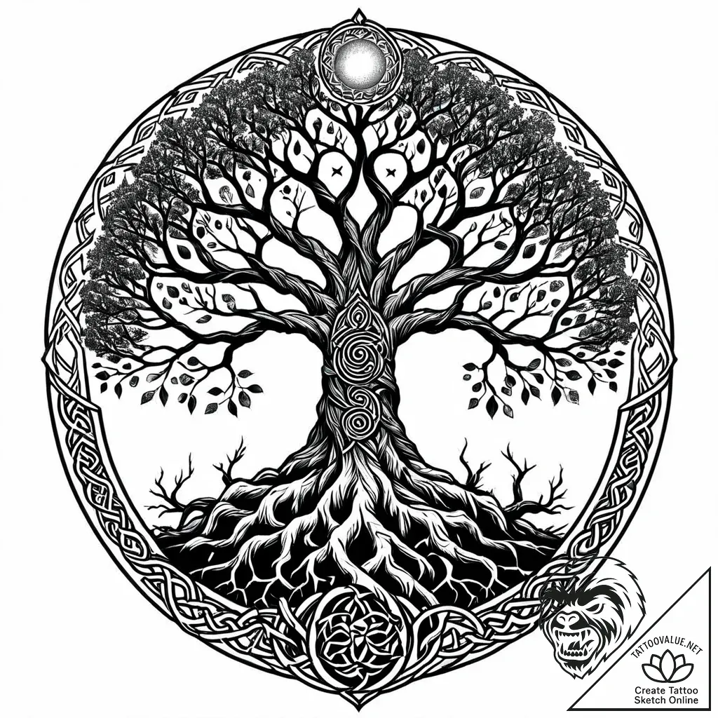 Norse tree of life - style Jaeger Mini - tattoo sketch (14.11.2025 12:51)