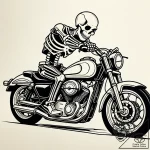 Animated skeleton riding motorcycle, tattoo s… – style Jaeger Simple – tattoo sketch (14.11.2025 13:22)