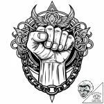 Motorcycle chain wrapped around a clenched fi… – style Jaeger Mini – tattoo sketch (14.11.2025 13:27)