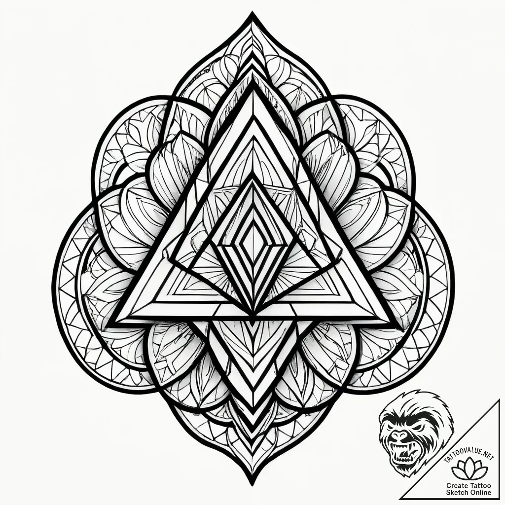 G, concept art for tattoo, geometric tattoo s... - style Jagger Old - tattoo sketch (14.11.2025 13:32)