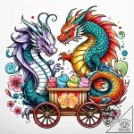 Tattoo sketch, ralph and vanellope riding can… – style Jaeger Simple – tattoo sketch (14.11.2025 14:02)