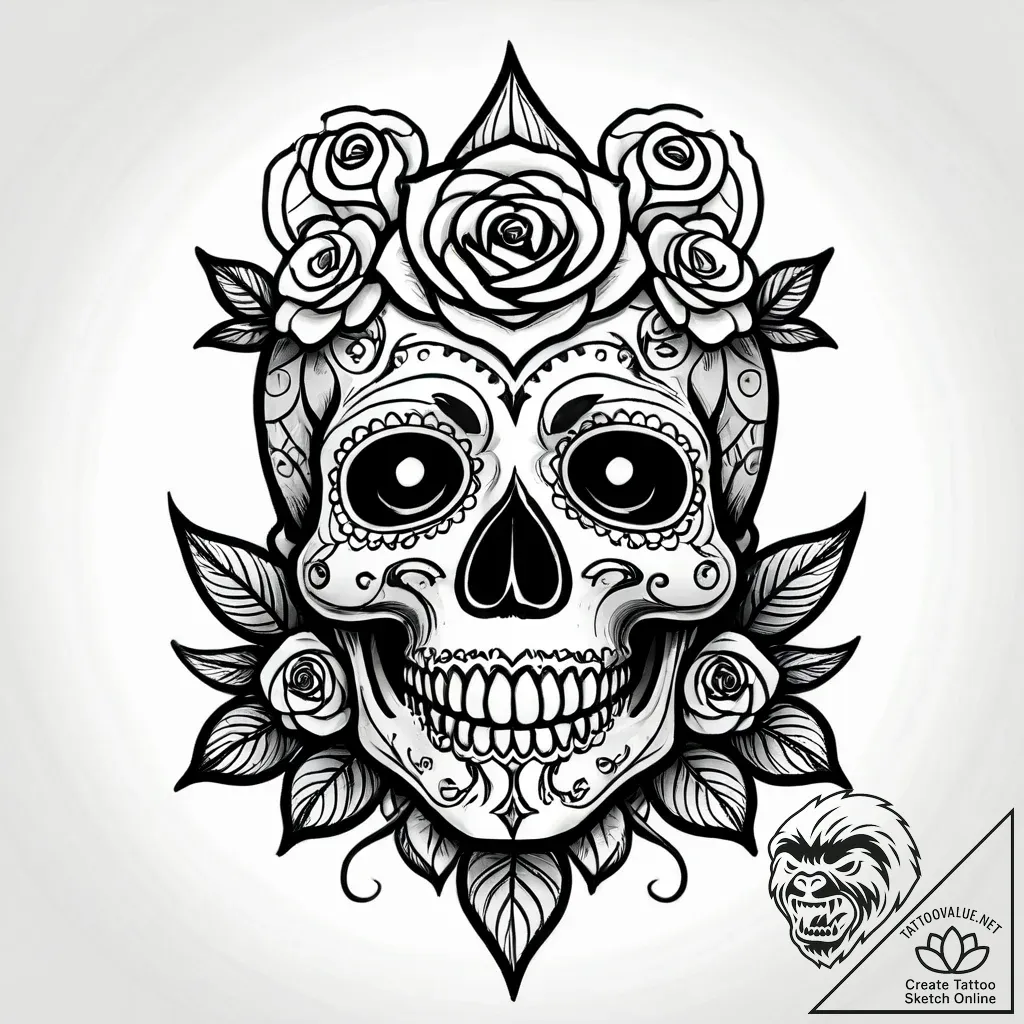 A whimsical bubble gum in mouth, playful,, co... - style Jagger Old - tattoo sketch (14.11.2025 15:17)