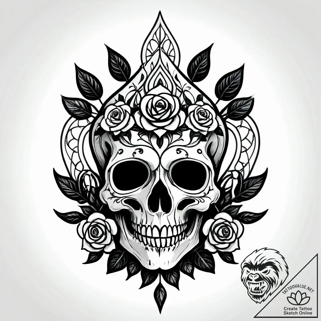 Ice tree growing through bones, concept art f... - style Jagger Old - tattoo sketch (14.11.2025 15:57)