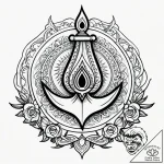 Opal fangs devouring ancient book, tattoo lin… – style Jagger Old – tattoo sketch (14.11.2025 16:37)