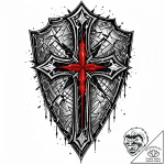 Maul (large hammer) resting on a shattered sh… – style Jaeger Mini – tattoo sketch (14.11.2025 17:46)