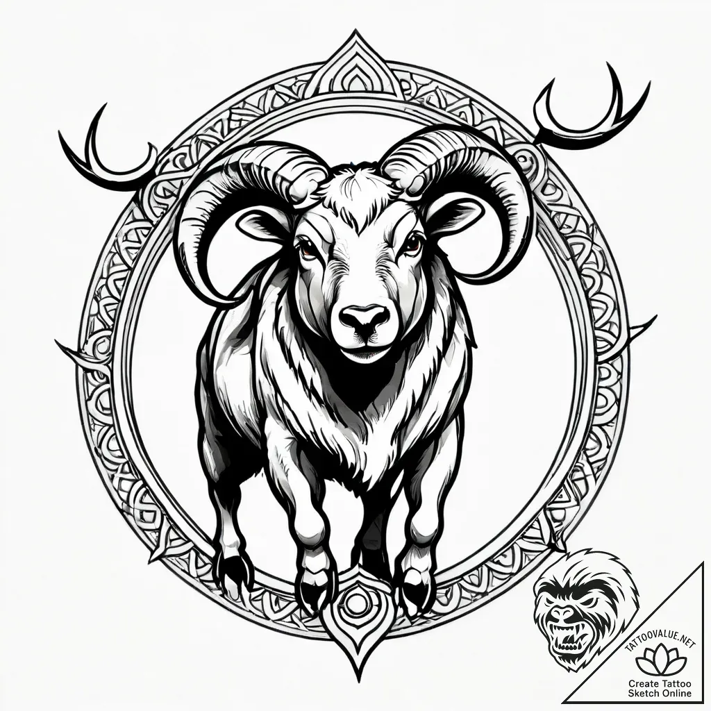 A powerful battering ram, historical,, concep... - style Jagger Old - tattoo sketch (14.11.2025 18:36)