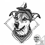 Tat tattoo sketch, retro style domestic dog w… – style Jaeger Mini – tattoo sketch (14.11.2025 19:08)