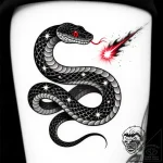 Astral serpent weaving through comet trail, i… – style Flux Inscriptions – tattoo sketch (14.11.2025 19:27)