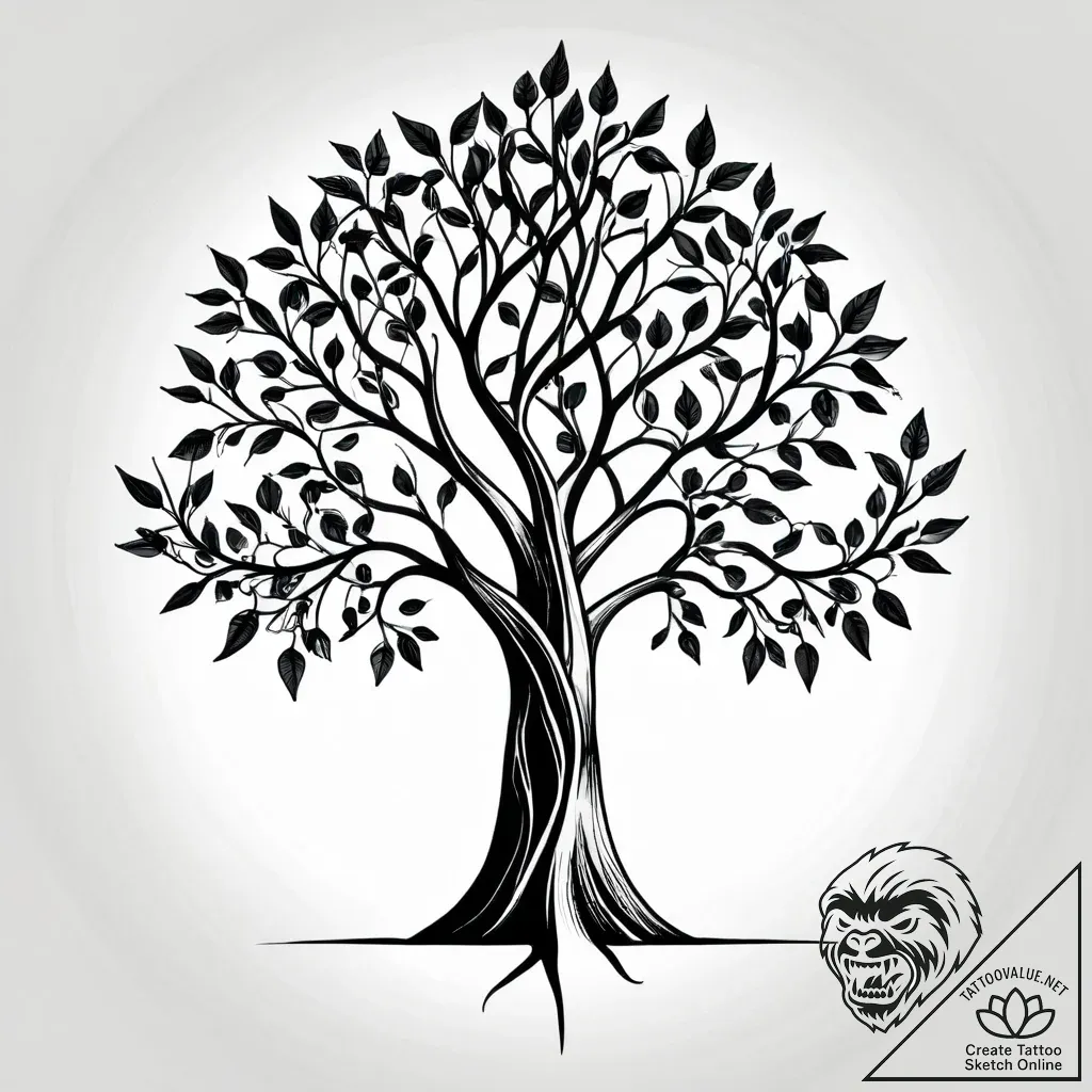 Apocalyptic tree with cables and wires, ink i... - style Jagger Old - tattoo sketch (14.11.2025 19:56)