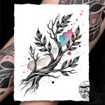 Yew roots binding spectral relic, tattoo line… – style Flux Inscriptions – tattoo sketch (14.11.2025 20:47)