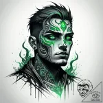 Tattoo sketch, bruno fading into mist with gl… – style Jaeger Simple – tattoo sketch (14.11.2025 20:57)