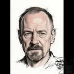 Walter white’s face from breaking bad, tattoo… – style Flux Inscriptions – tattoo sketch (14.11.2025 21:27)