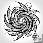 Tat tattoo sketch, nimona surrounded by chaot… – style Jagger Old – tattoo sketch (14.11.2025 21:57)