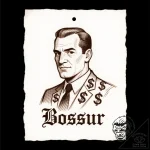 Tattoo sketch, boss baby silhouette with doll… – style Flux Inscriptions – tattoo sketch (14.11.2025 22:47)