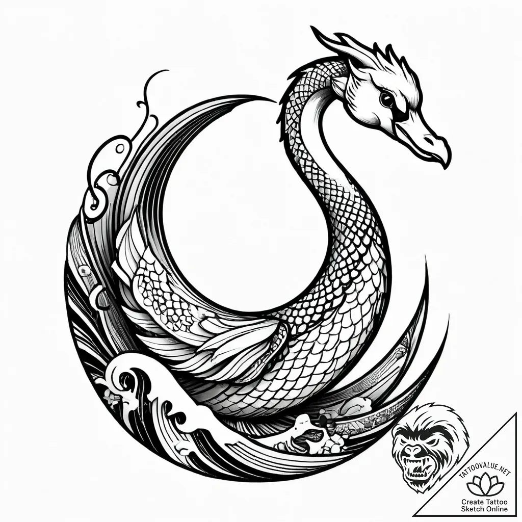 Viola instrument with f-holes shaped like gra... - style Jagger Old - tattoo sketch (14.11.2025 23:17)