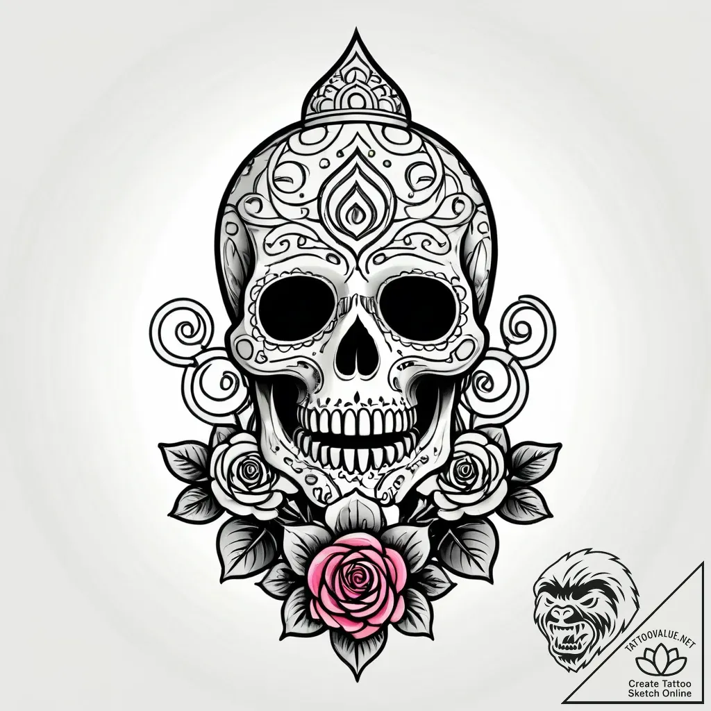 A vibrant bubble gum machine, retro style, fu... - style Jagger Old - tattoo sketch (15.11.2025 00:37)