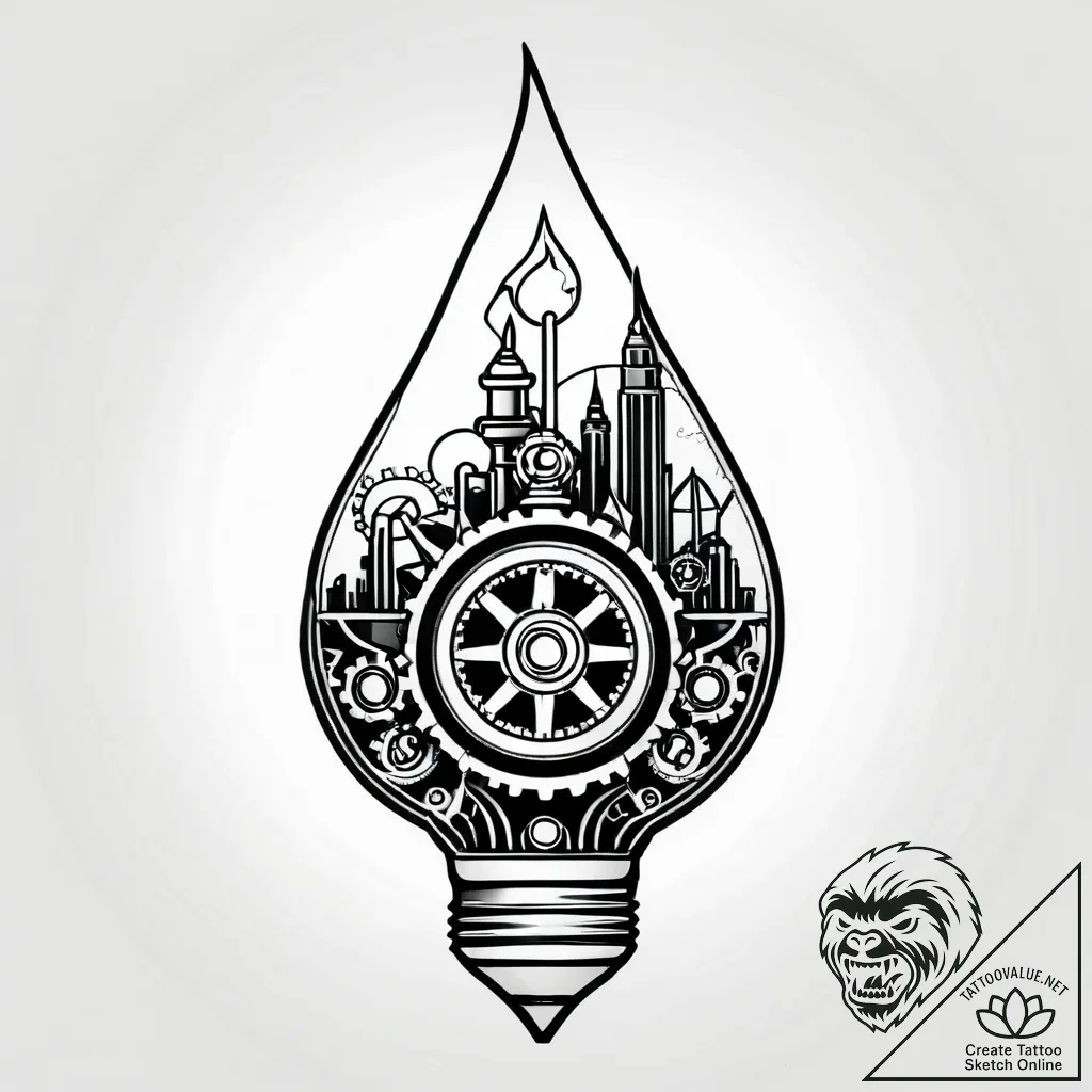 Tat tattoo sketch, startupвђ™s digital lightb... - style Jagger Old - tattoo sketch (15.11.2025 02:36)