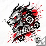 с‚р°с‚сѓ-рјр°сѓс‚рµсђ, artistic tattoo sketch… – style Flux Inscriptions – tattoo sketch (15.11.2025 02:47)