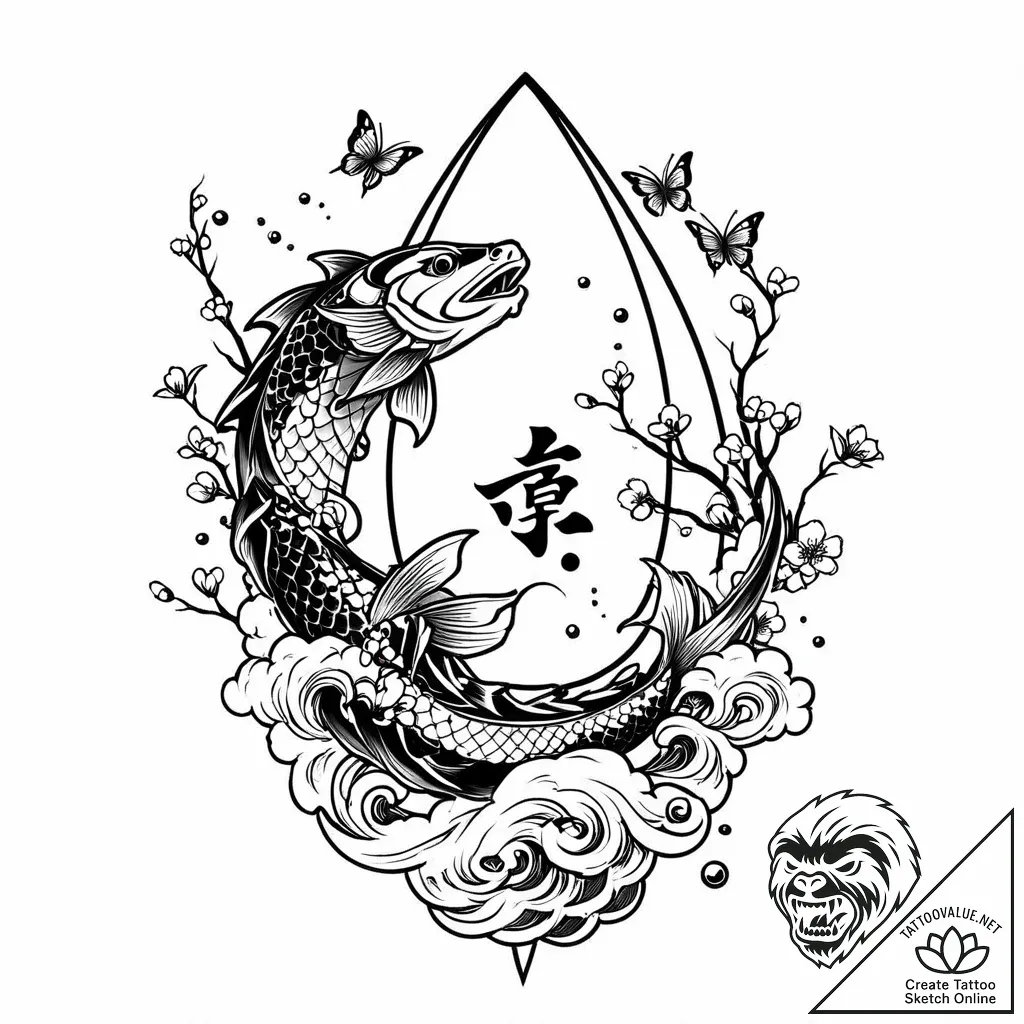 Payload fairing of a rocket, opening to relea... - style Jaeger Mini - tattoo sketch (15.11.2025 03:06)