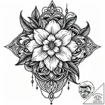 Narcissus, artistic tattoo sketch, on a clean… – style Jaeger Mini – tattoo sketch (15.11.2025 04:27)