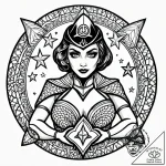 Tat tattoo sketch, comic book fan with dynami… – style Jagger Old – tattoo sketch (15.11.2025 04:37)