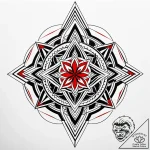 Flag, concept art for tattoo, minimalist appr… – style Jaeger Simple – tattoo sketch (15.11.2025 04:57)