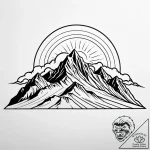 Tat tattoo sketch, majestic mountain range wi… – style Jaeger Simple – tattoo sketch (15.11.2025 07:37)
